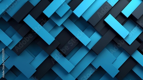 Black and light blue background, Geometric pattern. generative ai