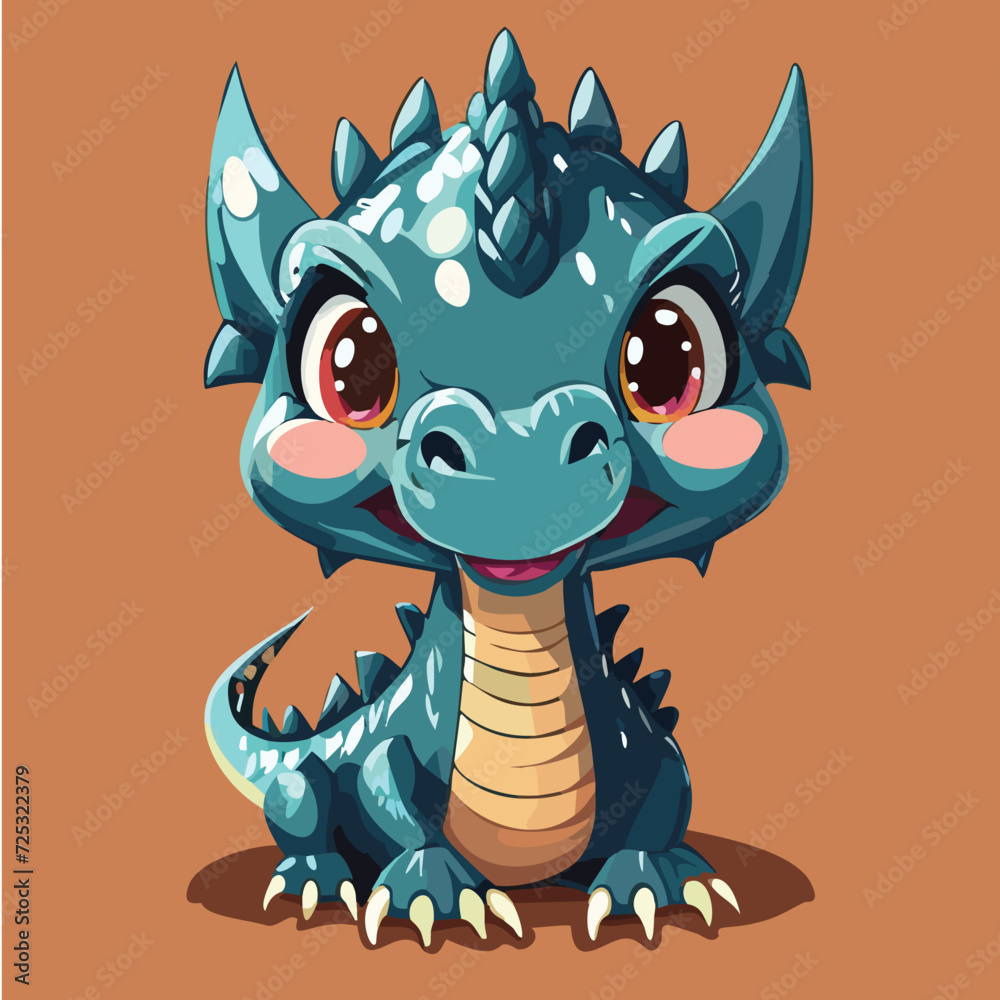 Obraz premium Cute baby dragon