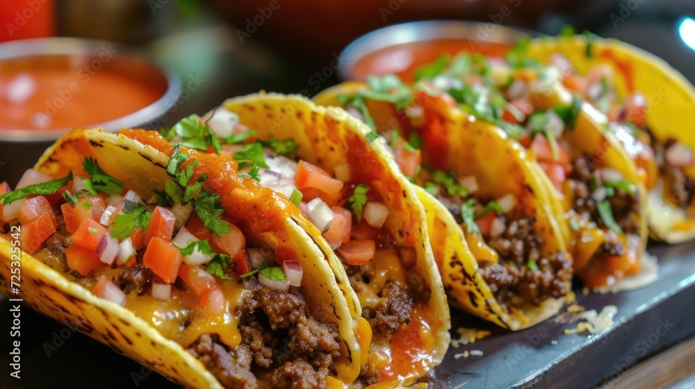 Gourmet Tacos with Beef and Fresh Salsa. Smash Burger Tacos Gourmet Tacos with Beef and Fresh Salsa. Smash Burger Tacos