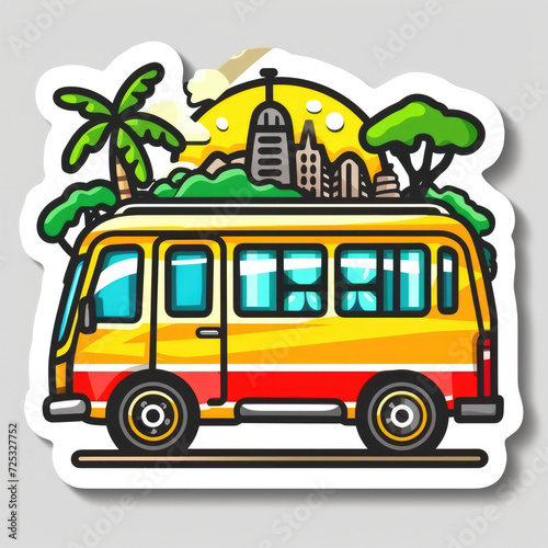 Africa travel theme stickers for print on demand or a t-shirt design concept photo