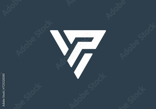 Modern letter vp logo with minimalist concept photo