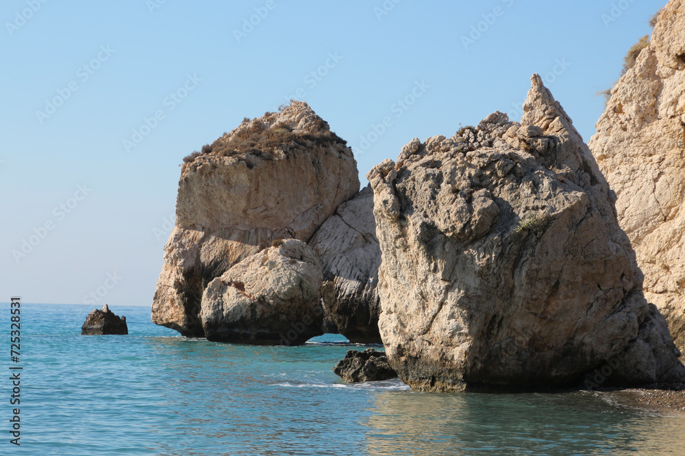 Rock of Aphrodite, or Petra Tou Romiou, is one of the most famous landmarks on the island