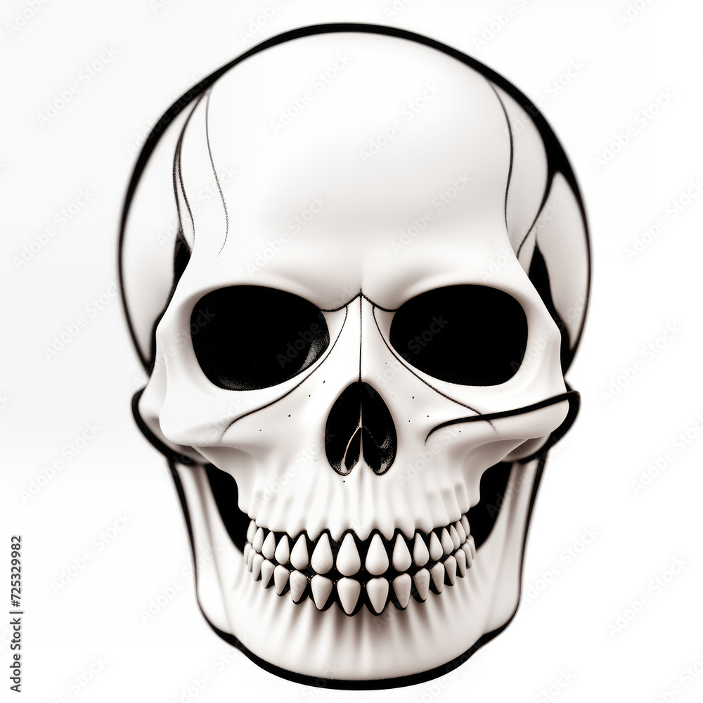 Scull. Abstract illustration. AI generated. Scull. Abstract illustration. AI generated.
