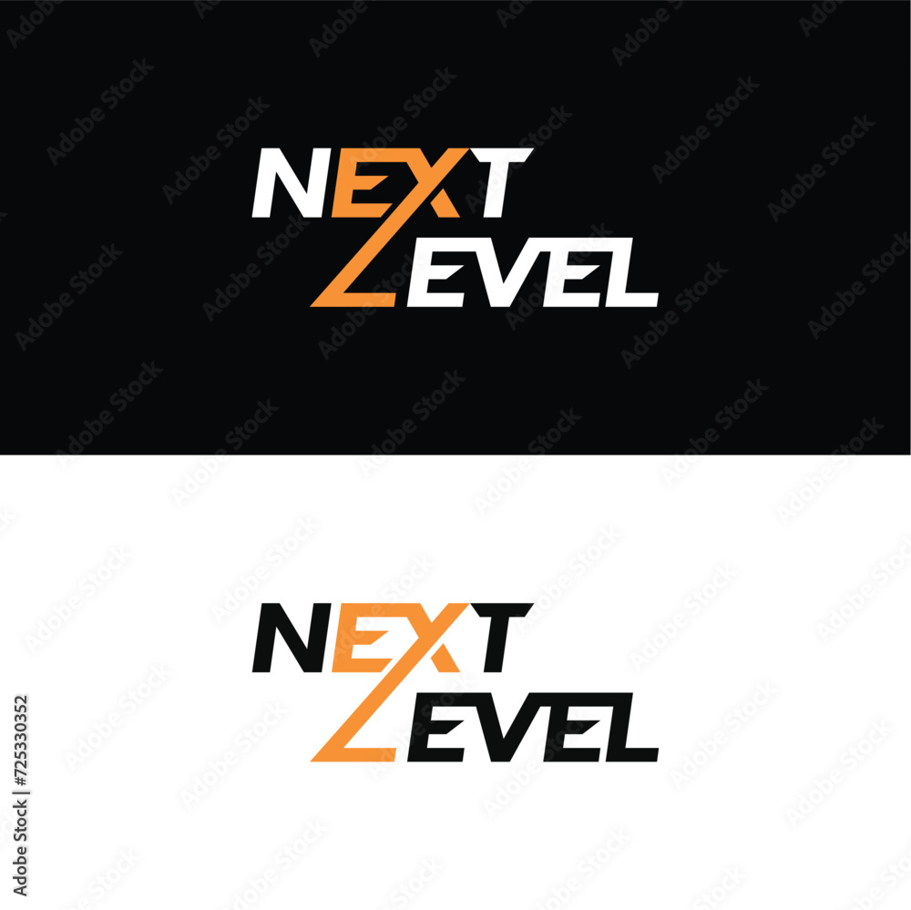 Fototapeta premium Next level Creative Word Mark business logo design