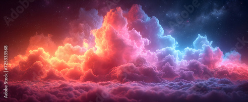 Multicolor clouds dramatic sky, Abstract background, wallpaper.