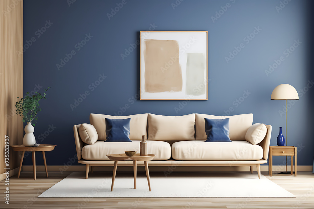 Modern interior with sofas 3d rendering Modern interior with sofas 3d rendering
