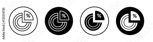 Ratio flat line icon set. Ratio Thin line illustration vector