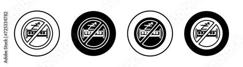 Sleep deprivation flat line icon set. Sleep deprivation Thin line illustration vector