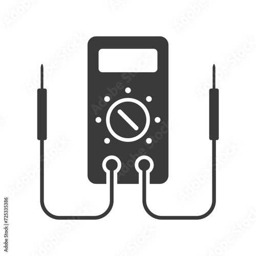 Digital multimeter icon isolated on white background.Vector illustration.