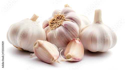 Garlic isolated on white background.