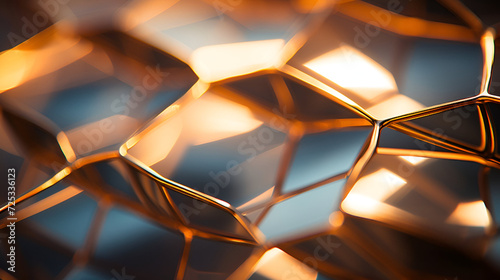 Abstract luxury golden background mysterious beautiful shiny gold texture backdrop 3d illustration, Golden or yellow and blue glass or crystal texture. Wallpaper.