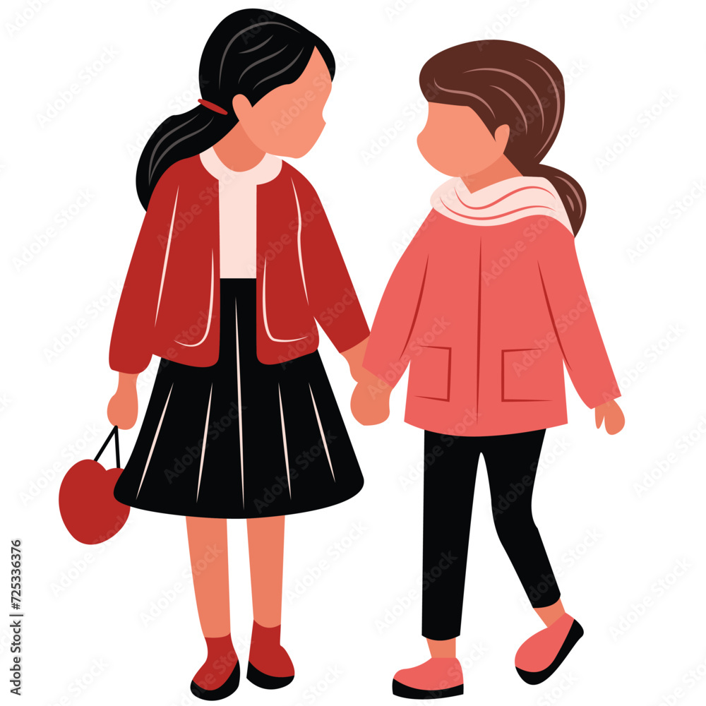 friend vector illustration in valentine's day friend vector illustration in valentine's day
