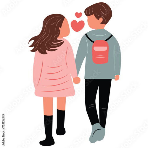 happy couple in love vector illustration Valentine's day