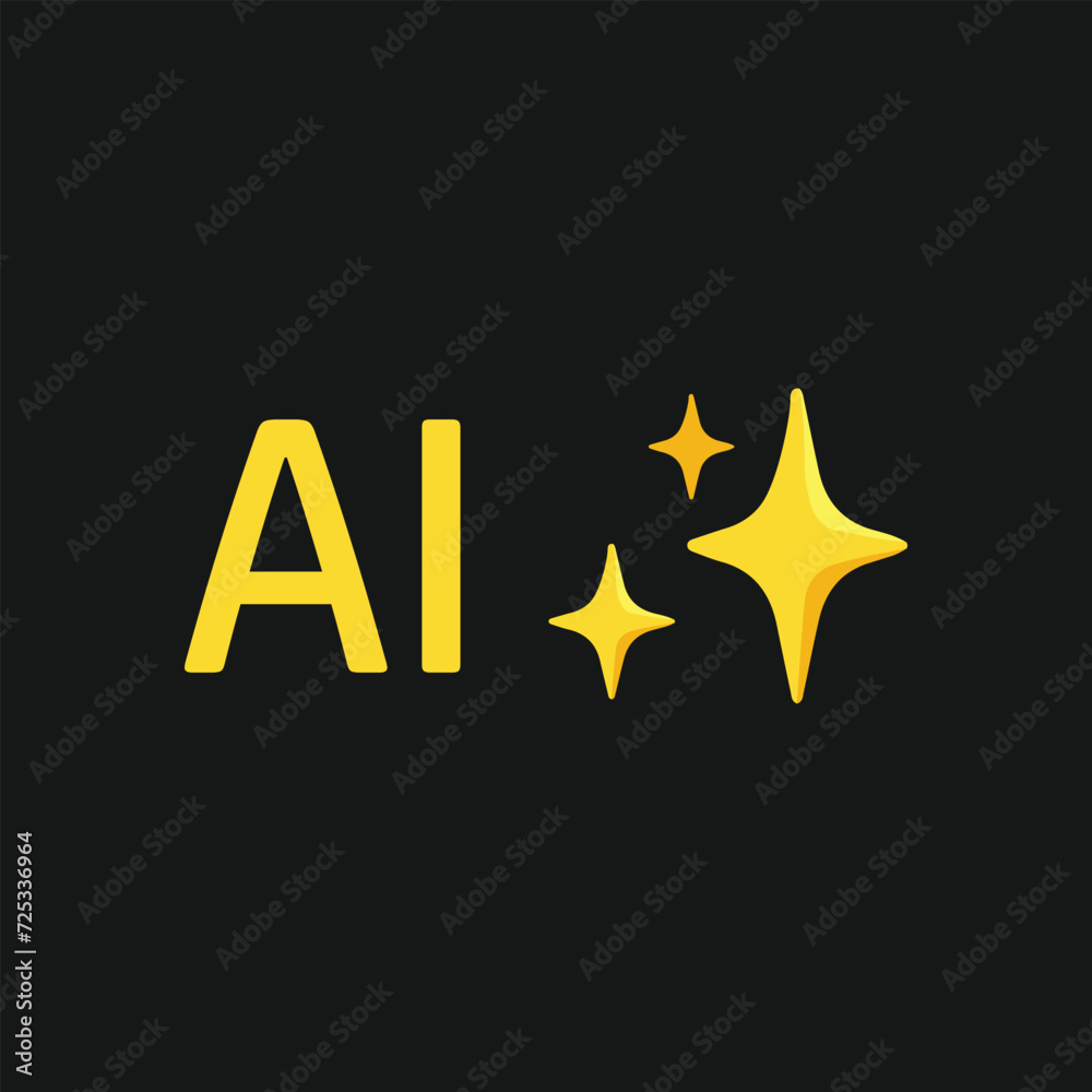 Obraz premium Artificial Intelligence vector icon. Isolated AI Generate sign design.