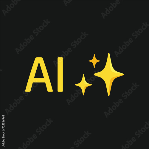 Artificial Intelligence vector icon. Isolated AI Generate sign design.