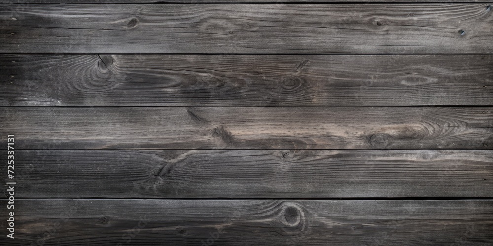 Obraz premium Weathered, black and grey wooden texture - long wooden background banner.