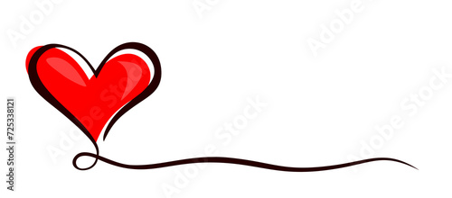 The symbol of a red stylized heart.