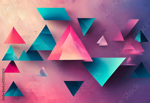A minimalist geometric background with overlapping triangles and soft gradients
