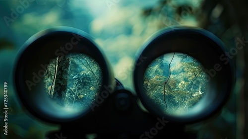 Binoculars view template. Generative AI