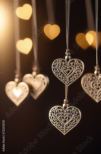 hanging hearts decorations for valentine's day