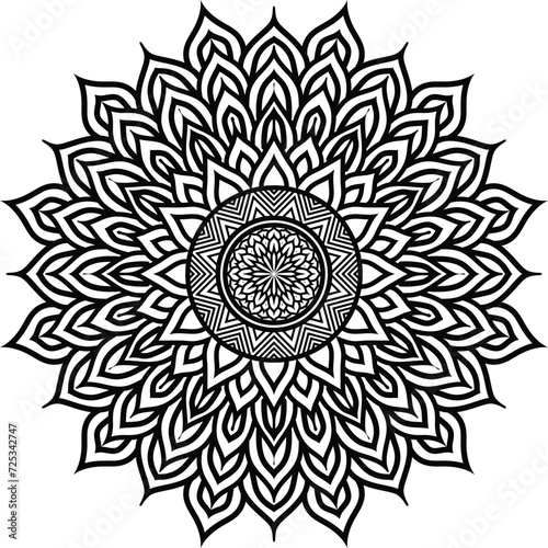 Beautiful floral pattern mandala art isolated on a white background, decoration element for meditation poster, yoga, banner, henna, invitation, cover page, design element mandala art, vector art