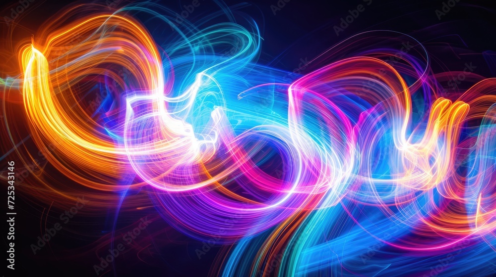 Light painting photography. Generative AI Light painting photography. Generative AI