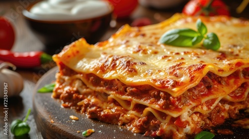 tasty italian meat lasagne pasta