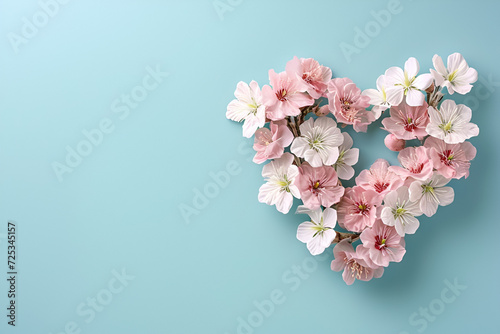 Pink dead roses make up a heart shaped arrangement on a white wooden background.