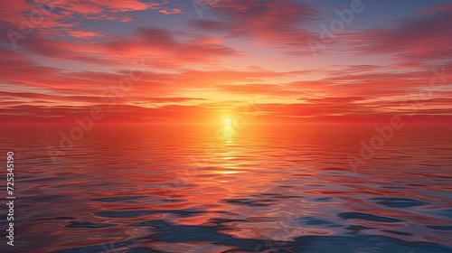 Sunrise over sea. Generative AI