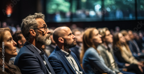 Audience Engaged in Focused Attention at a Professional Conference Event  Listening to Speakers on Stage  Business Seminar in Modern Venue