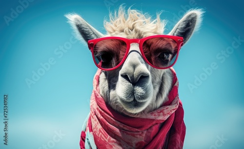 lama adds charm with its glasses. © Murda