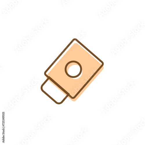 Eraser icon in trendy flat style isolated on white background