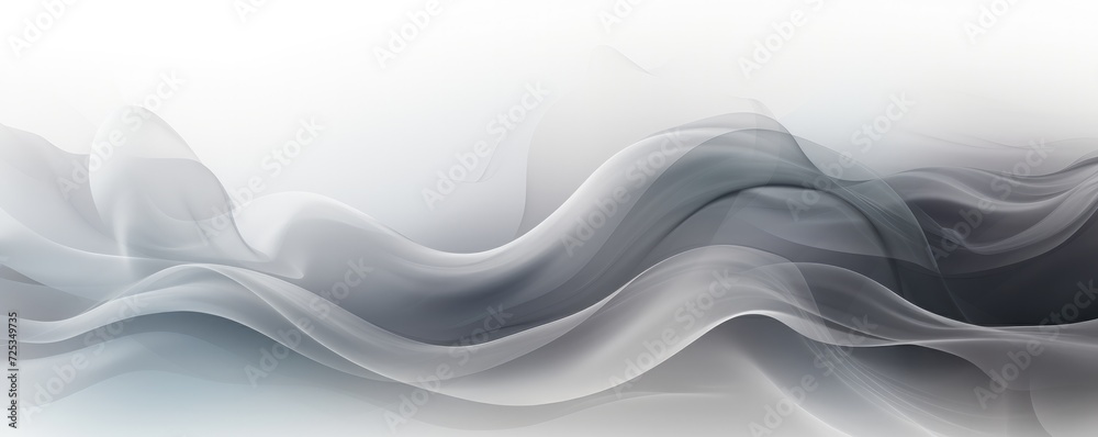 Abstract gray background with smoke waves. Generative AI. Abstract gray background with smoke waves. Generative AI.
