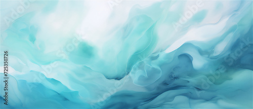 Ethereal Aqua Dreamscape: Soft Turquoise Hues and Shadows