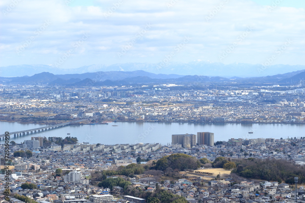 近江大橋の南側の風景 近江大橋の南側の風景