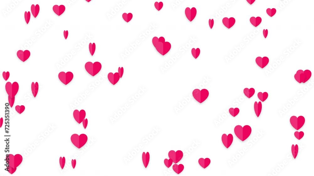 Valentine's day celebrating animation, flying hearts, hearts pulsing like wings flap, 4K holiday animation Valentine's day celebrating animation, flying hearts, hearts pulsing like wings flap, 4K holiday animation