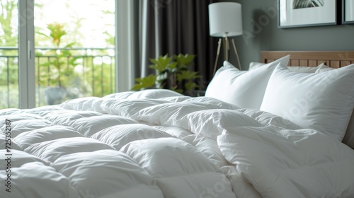 white duvet complex on hotel bed