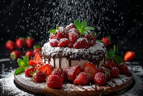 Cake with strawberrys