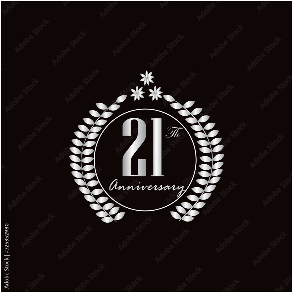 21th years of anniversary wishes with silver gradient color 21th years of anniversary wishes with silver gradient color