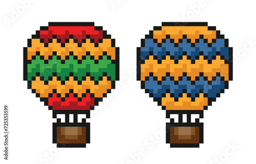 The color pixel hot air balloon.