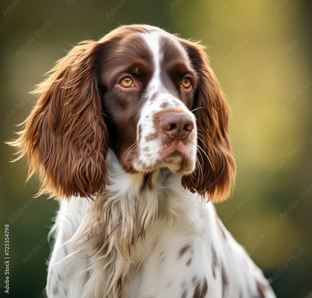 Majestic English Cocker Spaniel Sitting Outdoors at Sunset - Noble Canine - Generative AI Majestic English Cocker Spaniel Sitting Outdoors at Sunset - Noble Canine - Generative AI