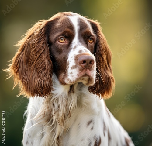 Majestic English Cocker Spaniel Sitting Outdoors at Sunset - Noble Canine - Generative AI