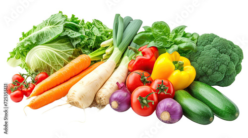 vegetables on transparent background