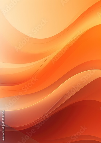 Abstract orange background with smoke waves. Generative AI.