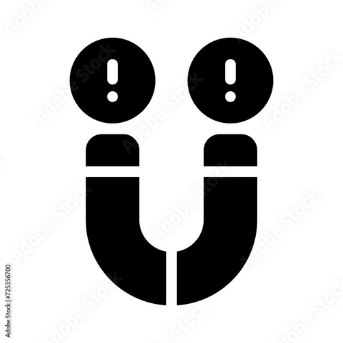 electromagnetic glyph icon