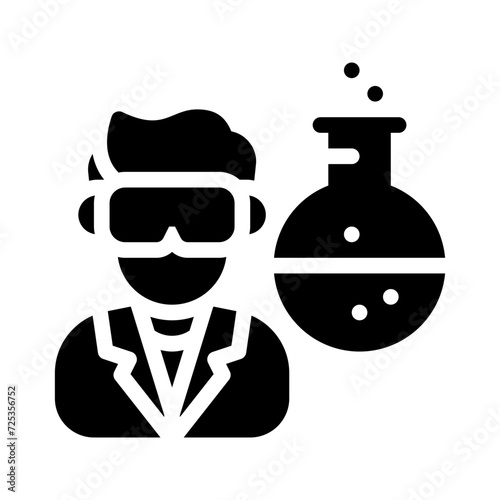 scientist glyph icon