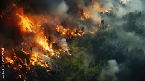 forest fire, view from above, fire, realistic photo, --ar 16:9 --v 5.2 Job ID: 2f9007a7-d069-4d47-bc2b-78bd952648a3 © Marvin