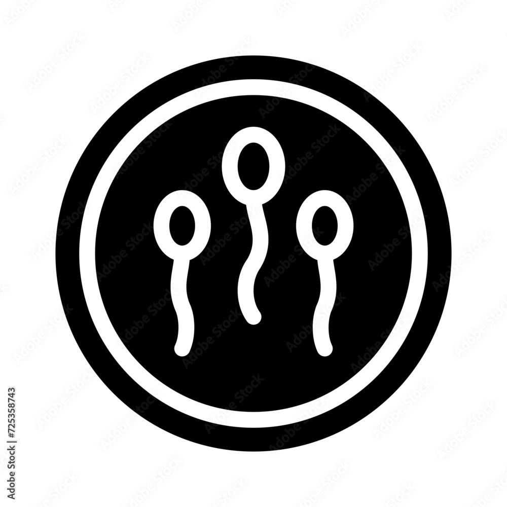 Fototapeta premium sperm glyph icon