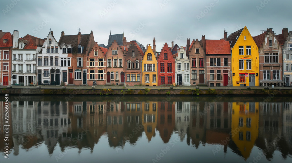 Belgium colorful houses. 