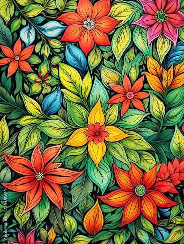 Hand-Drawn Botanical Mandalas  Exquisite Floral Garden Wall Art